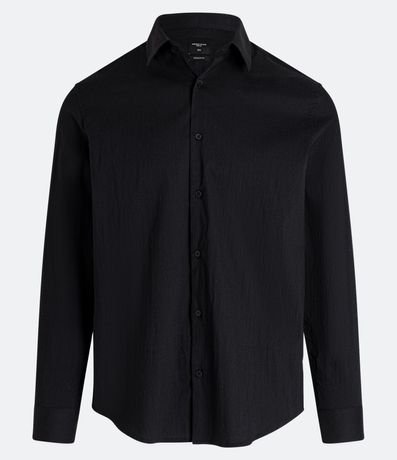 Camisa Social en Algodón Manga Larga con Textura Maquinetada 6