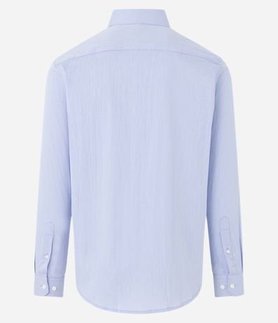 Camisa Social en Algodón Manga Larga con Textura Maquinetada 8