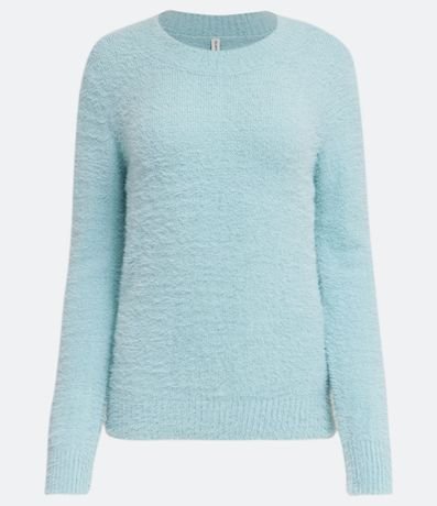 Buzo Cerrado de Punto con Cuello Redondo y Hilo de Peluche 5