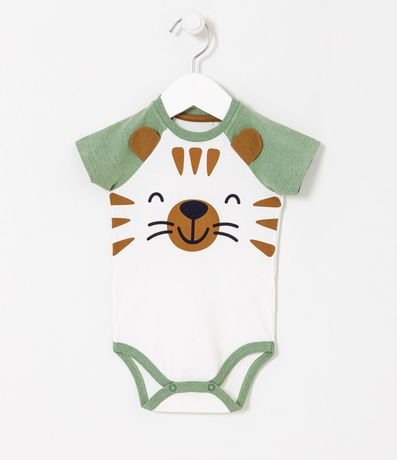 Body Infantil con Estampado de Tigre con Orejitas 3D - Talle 0 a 18 meses 1