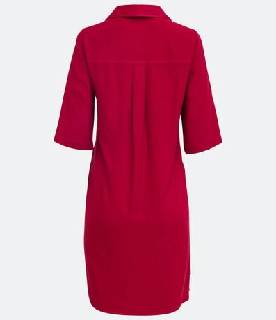 Vestido Corto en Viscosa con Bolsillos y sin Estampa 7