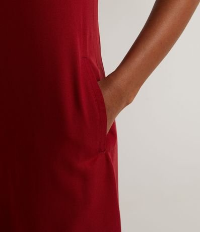 Vestido Corto en Viscosa con Bolsillos y sin Estampa 4