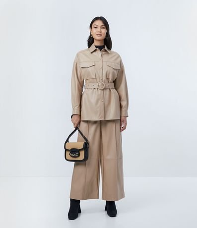 Campera con Bolsillos Delanteros y Cinturón 2