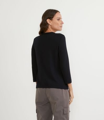 Blusa Manga 3/4 en Algodón con Botones Delanteros 2