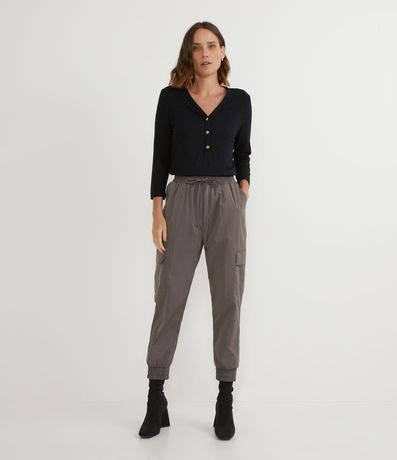 Blusa Manga 3/4 en Algodón con Botones Delanteros 4
