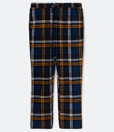 Pantalón Pijama con Estampado Tejido de Punto Grid 5