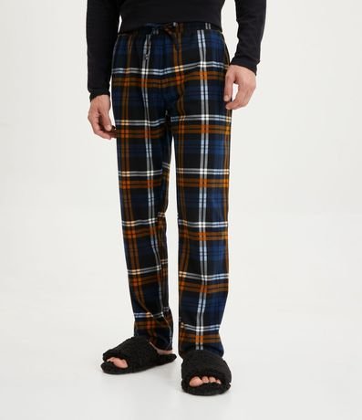 Pantalón Pijama con Estampado Tejido de Punto Grid 2