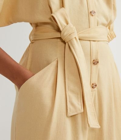 Mono Viscolino con Cintutón y Botones Contrastantes 4