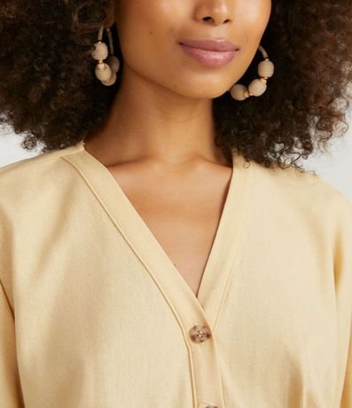 Mono Viscolino con Cintutón y Botones Contrastantes 5