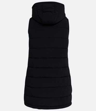 Chaleco Alargado en Poliamida con Cuello Alto y Capucha 2