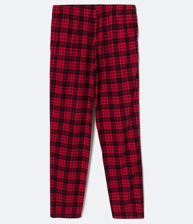 Pantalón de Pijama con Cintura Elástica y Amarre en Estampado Cuadrillé 7