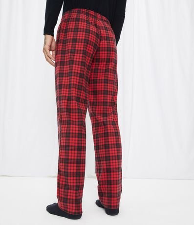 Pantalón de Pijama con Cintura Elástica y Amarre en Estampado Cuadrillé 3
