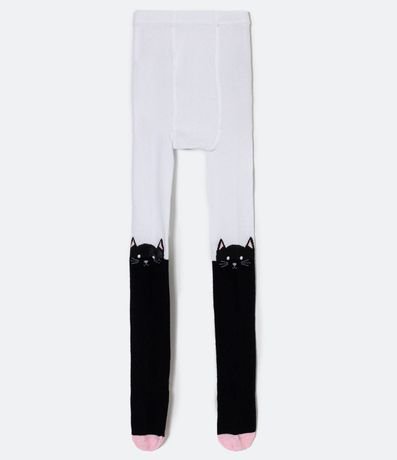 Media Can Can Infantil en Algodón con Estampado de Gatito 1