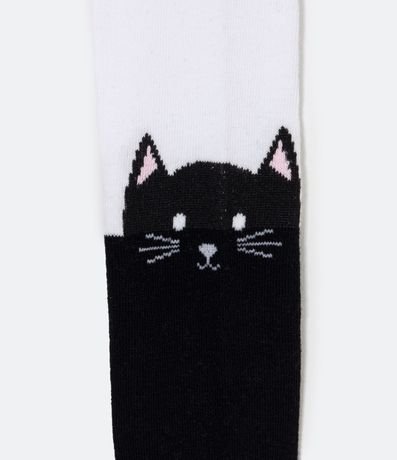 Media Can Can Infantil en Algodón con Estampado de Gatito 3