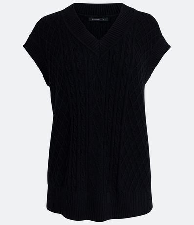 Chaleco de Punto Texturizado con Escote V 6