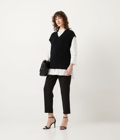 Chaleco de Punto Texturizado con Escote V 2