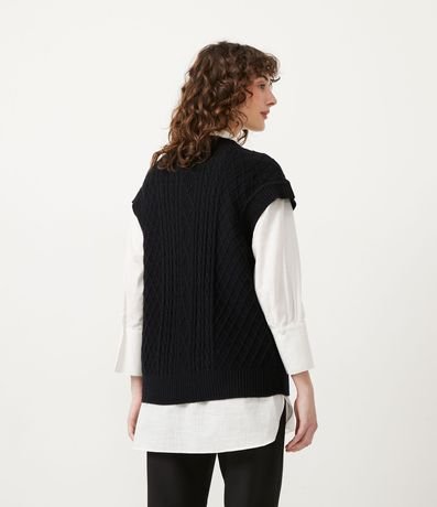 Chaleco de Punto Texturizado con Escote V 3