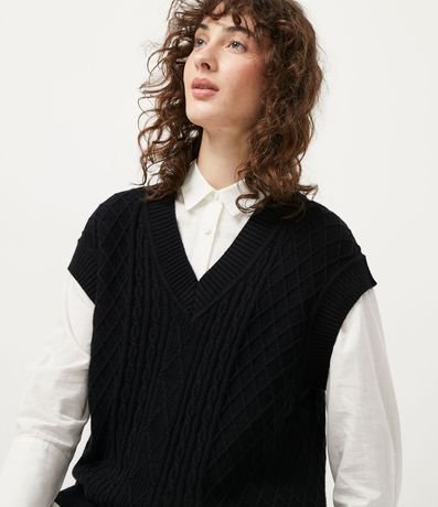 Chaleco de Punto Texturizado con Escote V 5