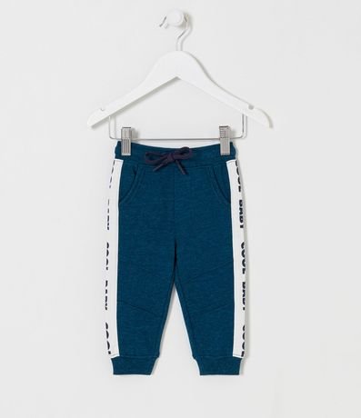 Pantalón Infantil en Algodón con Cinturón Estampado - Talle 0 a 18 meses 1
