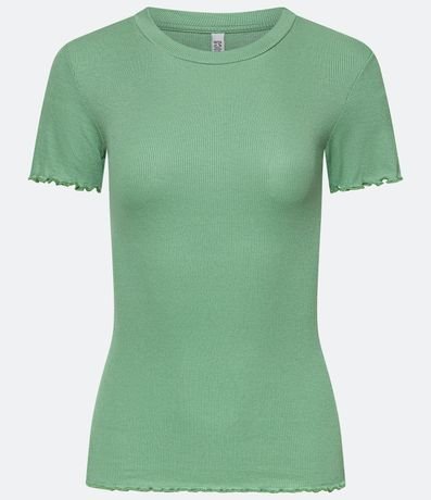 Blusa Básica en Ribana con Volados en la Barra 5