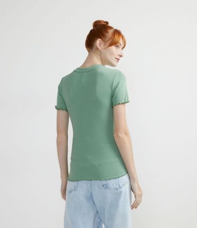 Blusa Básica en Ribana con Volados en la Barra 2