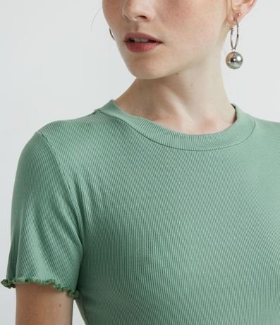 Blusa Básica en Ribana con Volados en la Barra 3