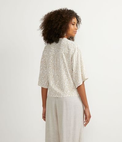 Blusa en Viscosa con Estampado Animal Print Jaguar y Amarre en la Barra 2