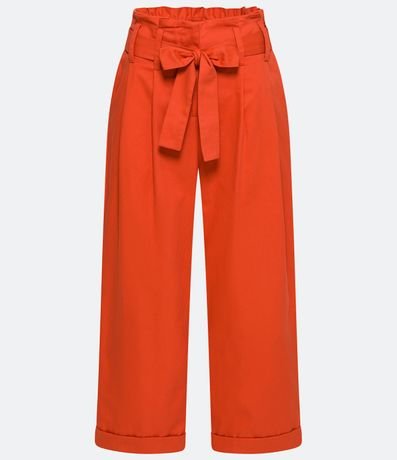 Pantalón Clochard en Algodón con Banda para Amarre 5