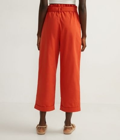 Pantalón Clochard en Algodón con Banda para Amarre 2