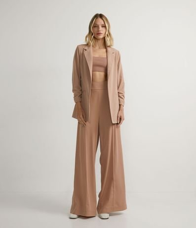 Pantalón Pantalona en Crepé con Friso Delantero 5