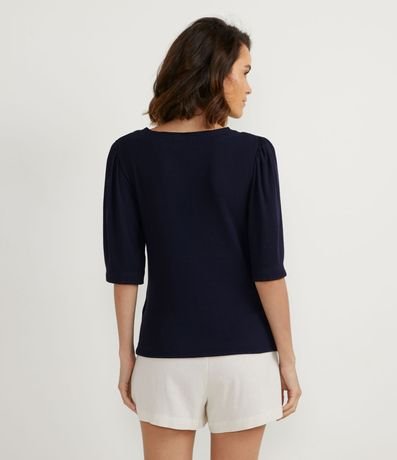 Blusa en Viscosa y Manga 3/4 con Flecos 2