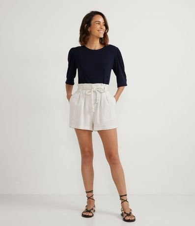 Blusa en Viscosa y Manga 3/4 con Flecos 4