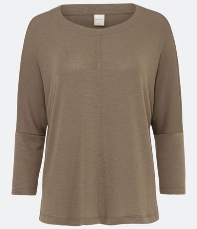 Blusa en Poliviscosa con Manga 7/8 y Recortes 6