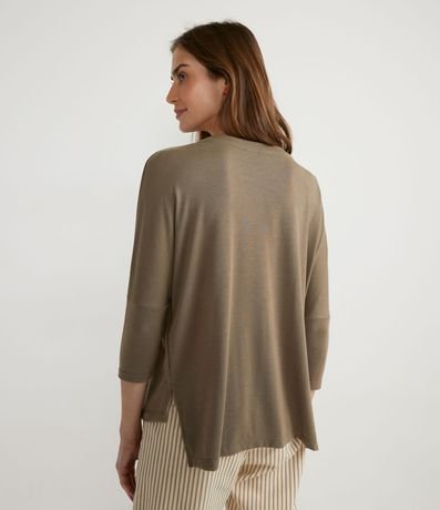 Blusa en Poliviscosa con Manga 7/8 y Recortes 2