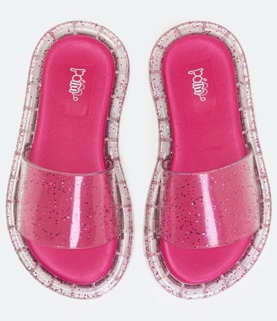 Chancla Slider Infantil com Glitter e Suela Diferenciada 2