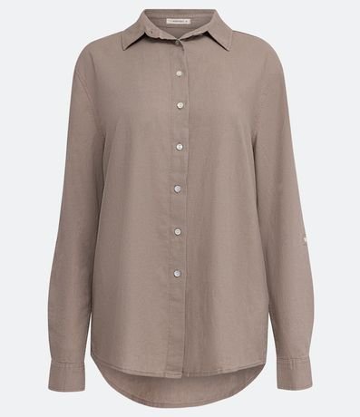 Camisa Básica en Viscolino con Barra Mullet 5