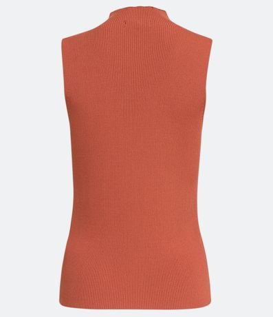 Blusa Musculosa Básica de Punto con Cuello Alto 2