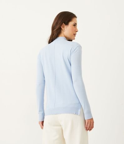 Suetér en Viscosa Cuello Alto con Frizo en Frente 3