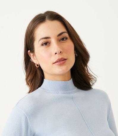 Suetér en Viscosa Cuello Alto con Frizo en Frente 4