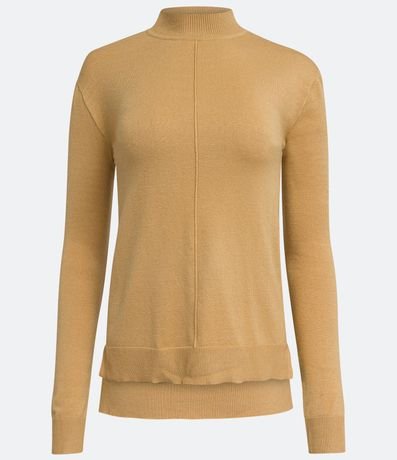 Suetér en Viscosa Cuello Alto con Frizo en Frente 6