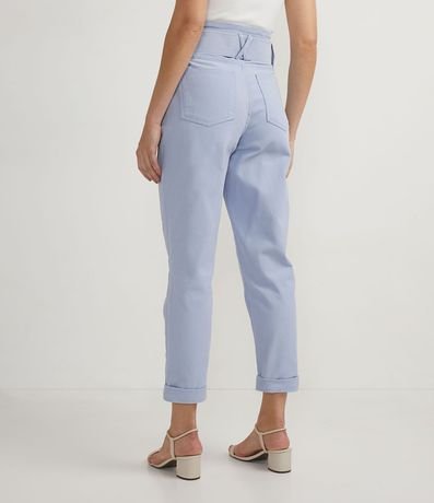 Pantalón Clochard en Sarga con Cinturón Forrado y Pliegues Delanteros 2