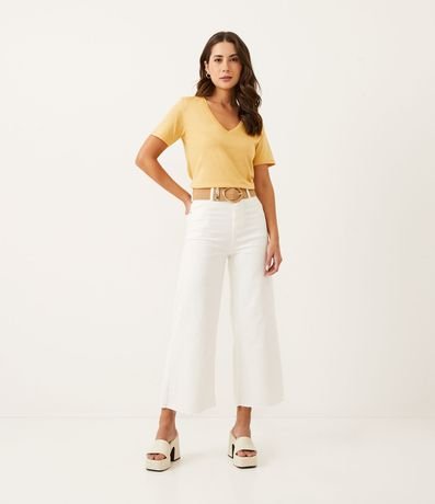 Blusa Básica en Media Malla con Escote V 2