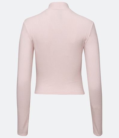 Blusa Cropped en Viscosa Texturizada con Cuello Largo 5