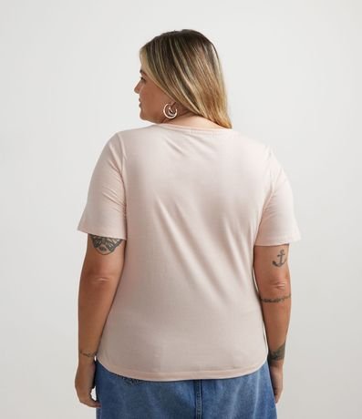 Blusa Básica en Algodón con Cuello V Curve & Plus Size 2