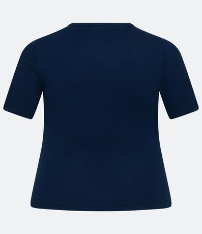 Blusa Básica en Algodón con Cuello V Curve & Plus Size 7