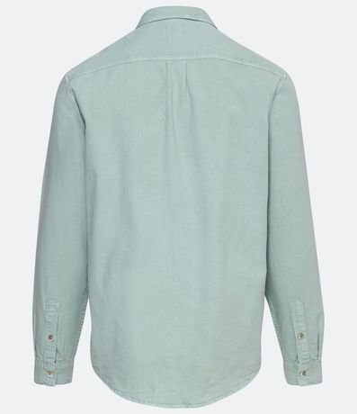 Camisa Manga Larga Lisa con Bolsillos 6