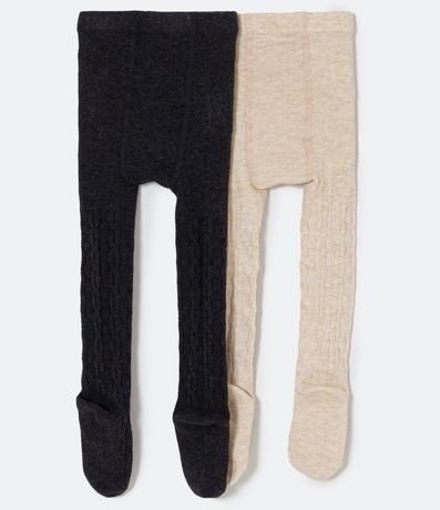 Kit 02 Medias Can Can Infantil en Algodón - Talle 0 a 18 meses 2