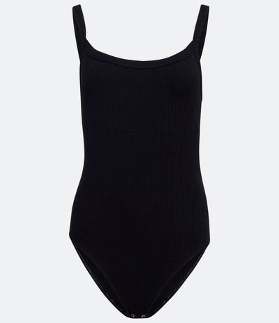 Body Musculosa en Viscosa Acanalada con Escote Cuadrado 5