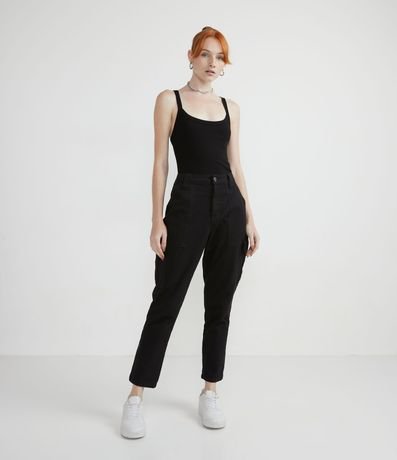 Body Musculosa en Viscosa Acanalada con Escote Cuadrado 4