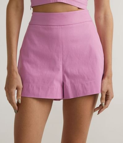 Short en Bengaline con Cremallera Tratorado en la Lateral 1